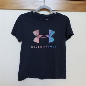 Under Armour Multi-Color on Black Workout Shirt M